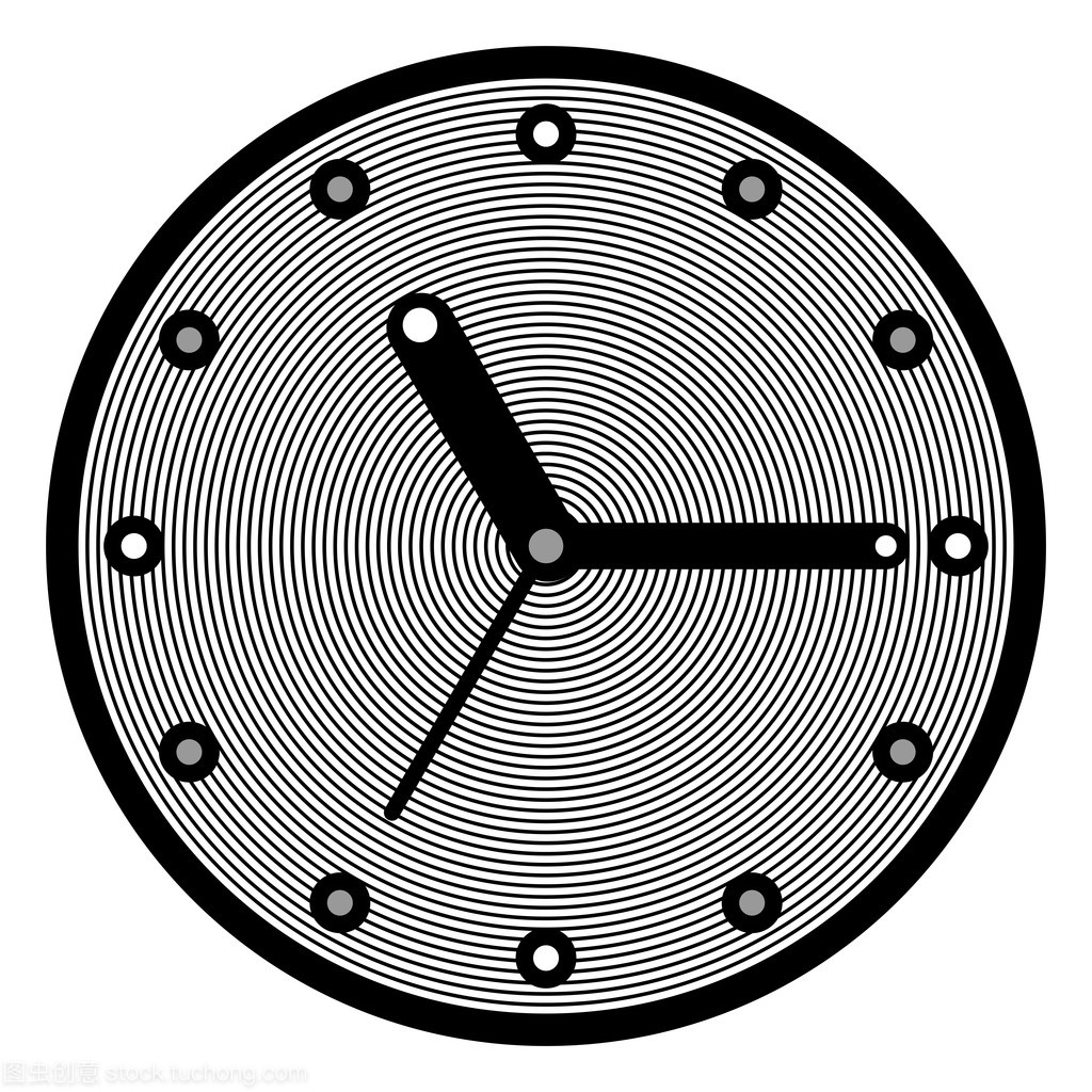 時針與分針的藝術 矢量插畫中的鐘表美學